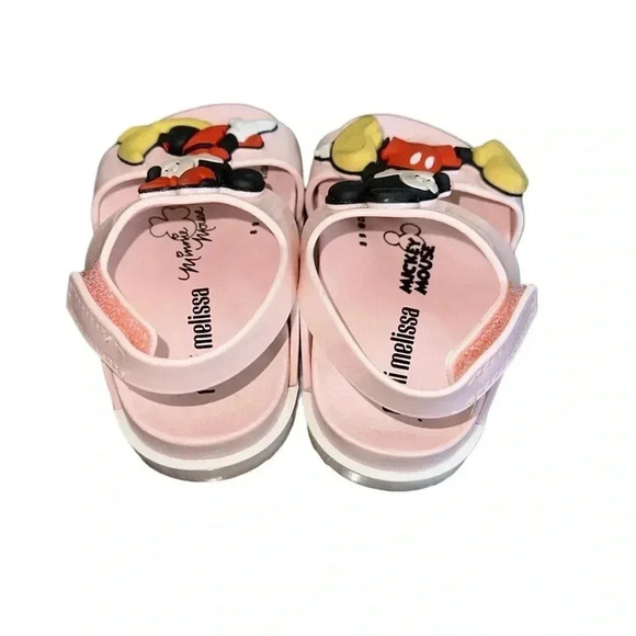 Mini Melissa Mickey Minnie Mouse Pink Sandals Size 5 - Picture 2 of 6